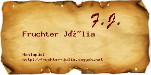 Fruchter Júlia névjegykártya
